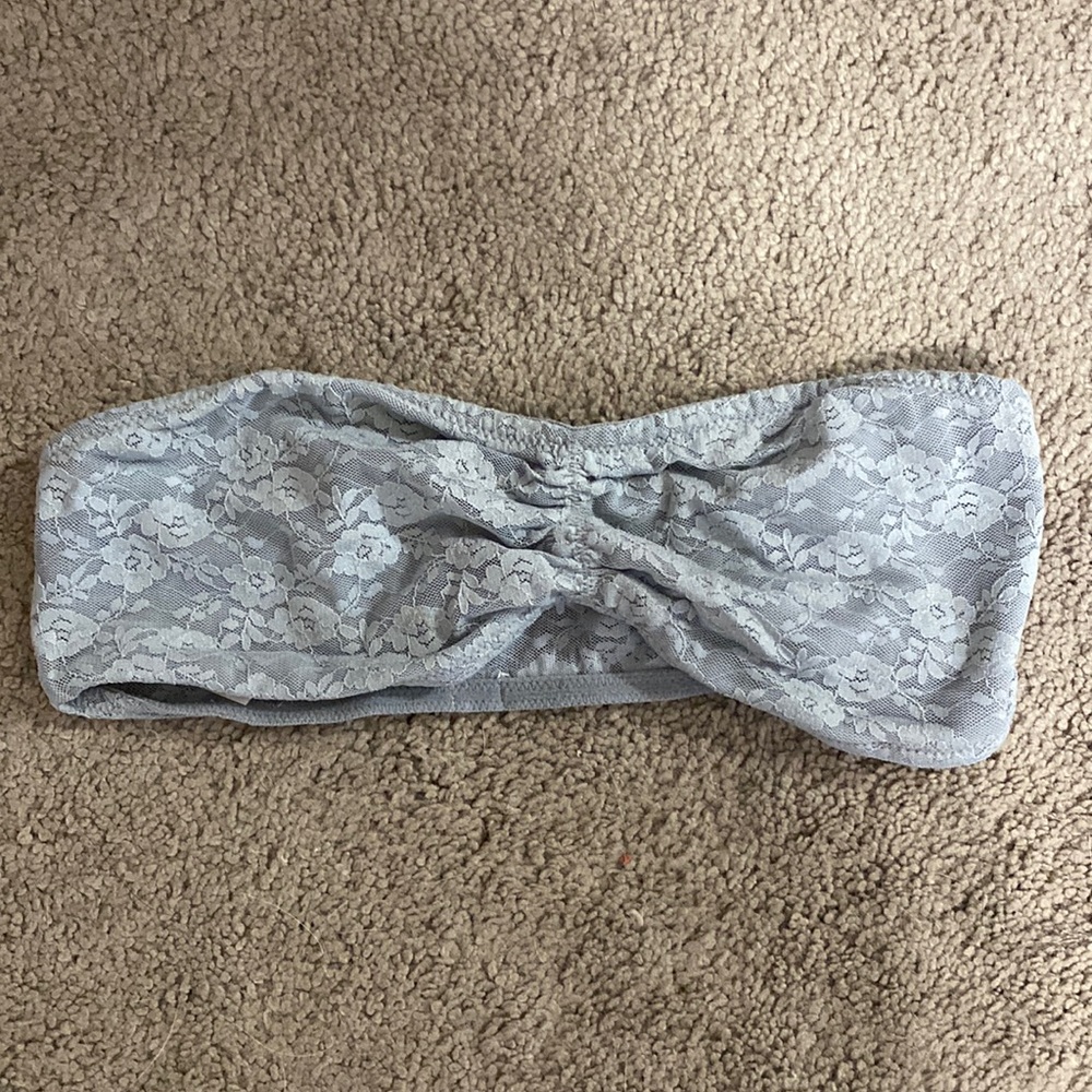 PINK size small grey Bandeau bra